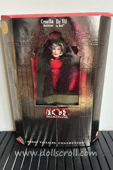 Mattel - Barbie - Great Villains - 101 Dalmatians - Cruella De Vil - Ruthless in Red - Doll